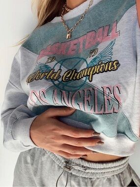 Princess Polly Cropped Graphic Crewneck